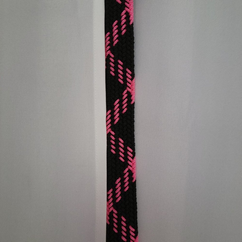 Pink and Black Braided belt - Picture 2 of 5